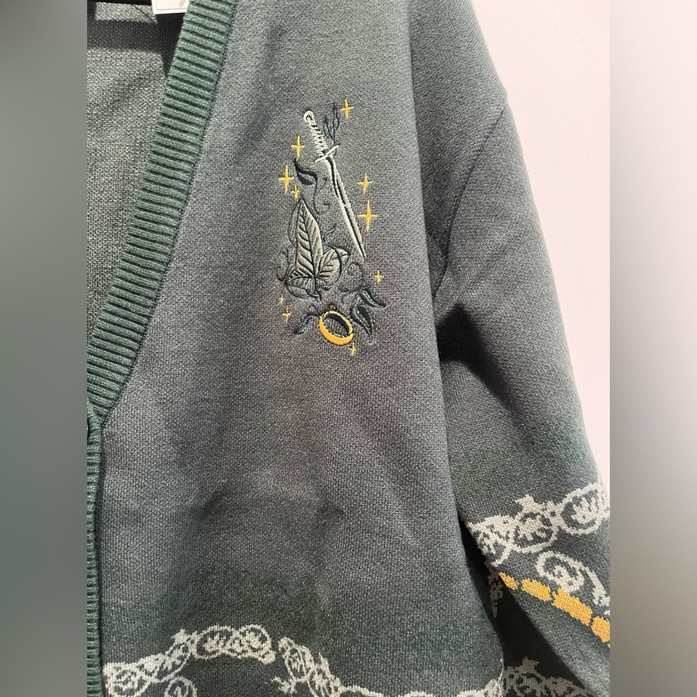 Rare! The Lord Of The Rings Lórien leaf and the One Ring Cardigan (Unisex) - Picture 6 of 9